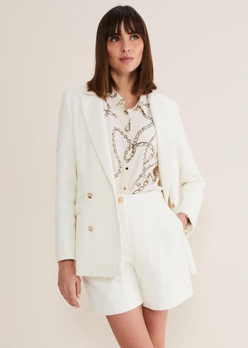 Phase Eight Auden Cream Jackets Cream USA | 8305697-DW